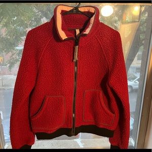 Free People Fleece Bomber Jacket
